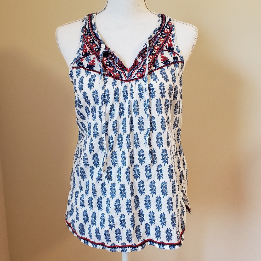 Lucky Brand Embroidered Tank Top